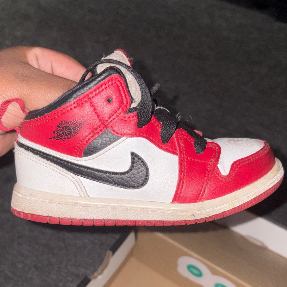 Jordan Kids' Red, White & Black Low-Top Sneakers